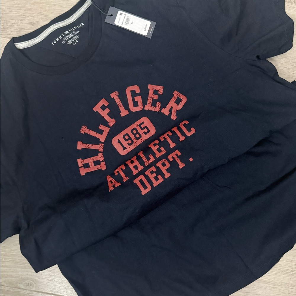 Tommy Hilfiger Black Tee with Red Print